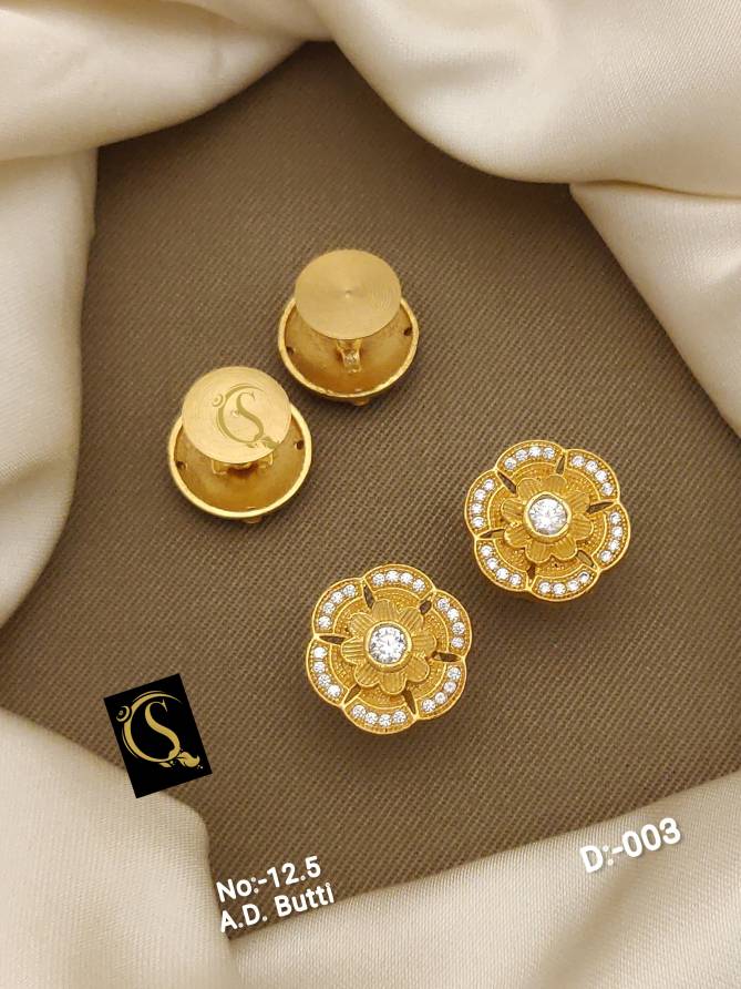 Fancy Micro Ad Tops Gold Earrings Catalog
